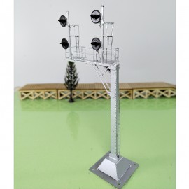 1 x HO scale searchlight cantilever signal tower metal 3-colors 2 tracks #CS22